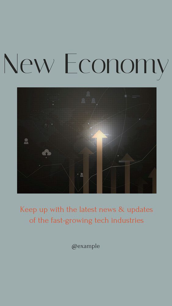 New tech economy social story template, editable text