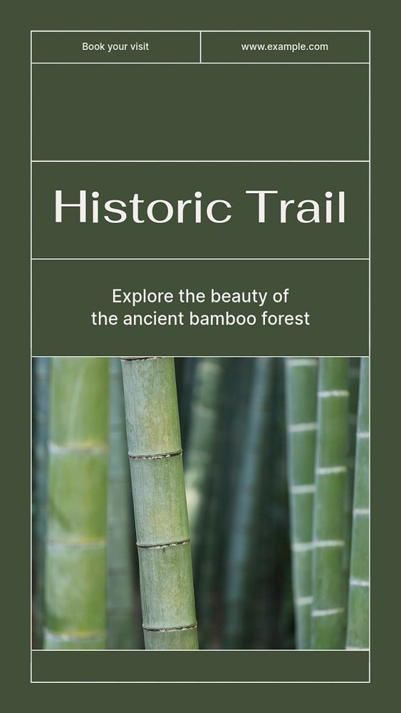 Historic trail social story template, editable text