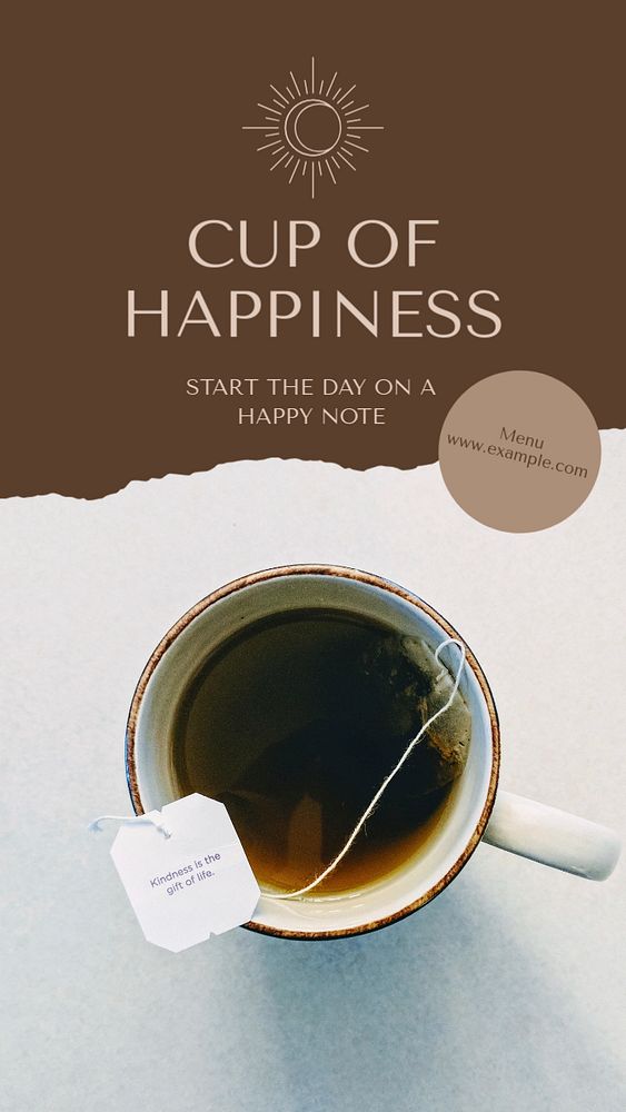 Cup of happiness social story template, editable text