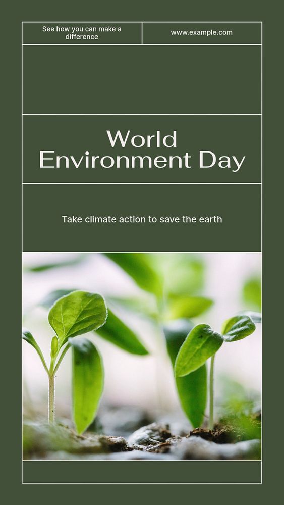 World environment day social story template, editable text