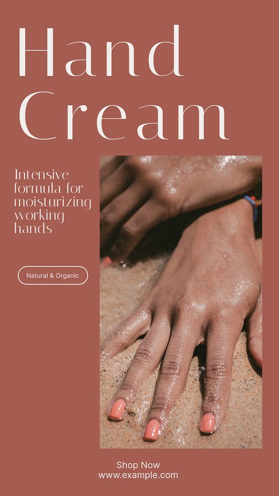 Hand cream social story template, editable text