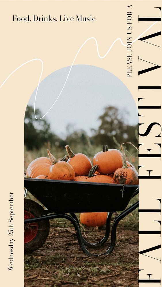 Fall festival, autumn social story template, editable text