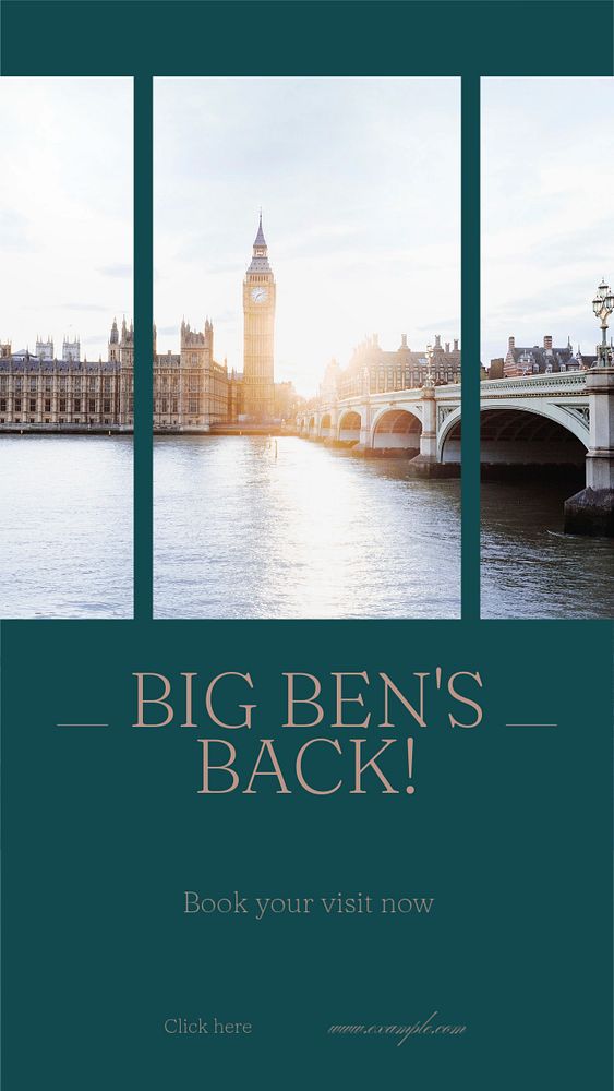 Big Ben social story template, editable text