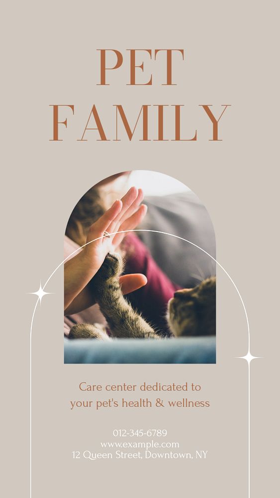 Pet family social story template, editable text