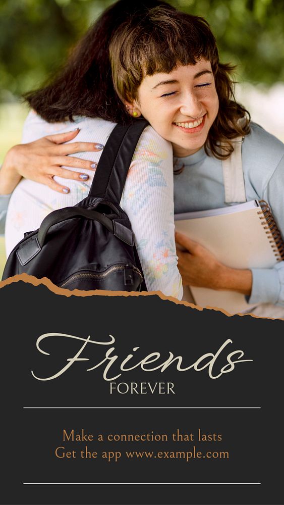 Friends forever social story template, editable text