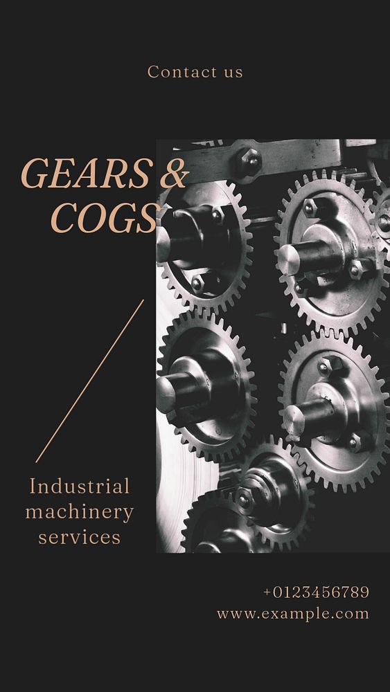 Gears & cogs social story template, editable text