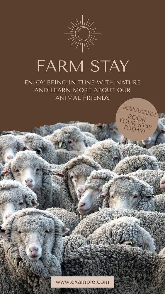 Farm stay social story template, editable text