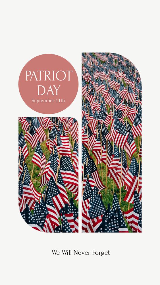 Patriot Day social story template, editable text