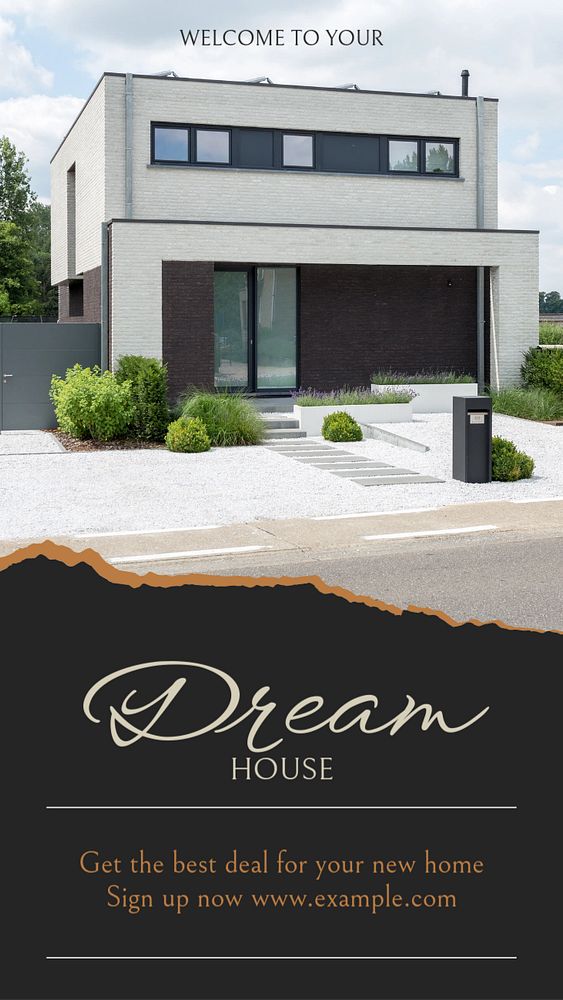 Dream house social story template, editable text