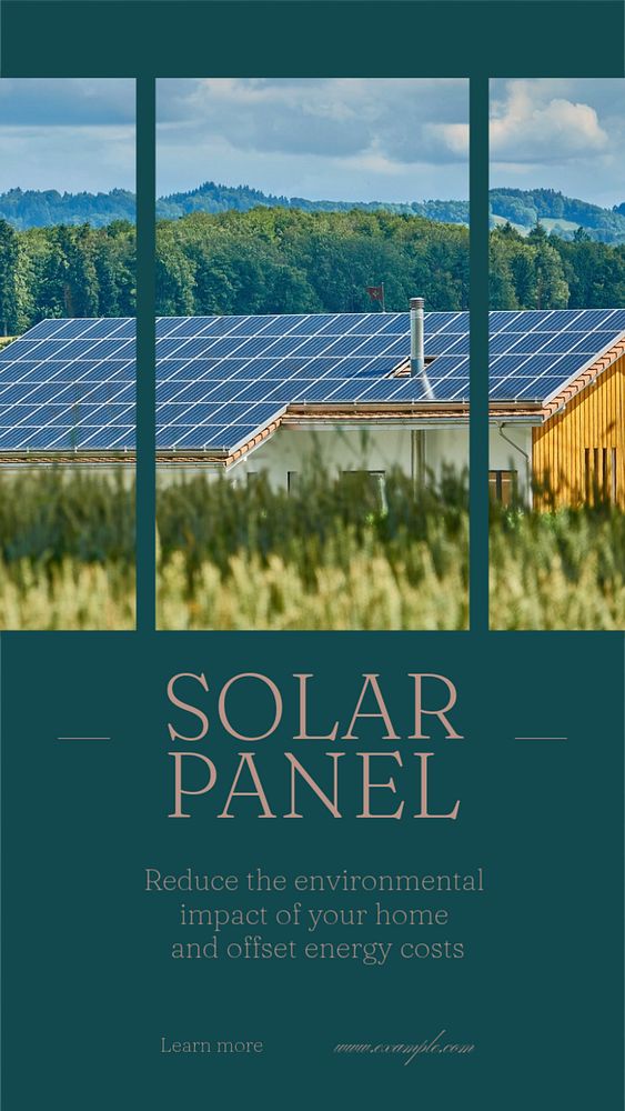 Solar panel social story template, editable text