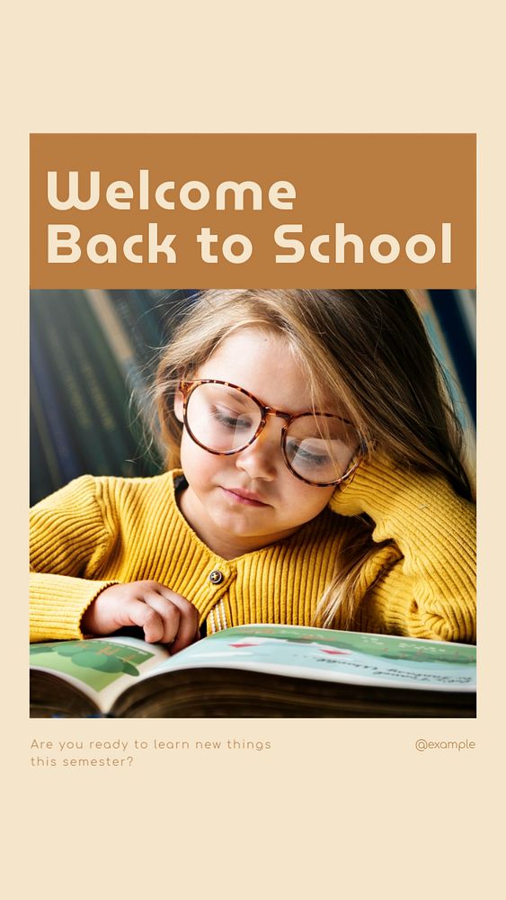 Back to school social story template, editable text