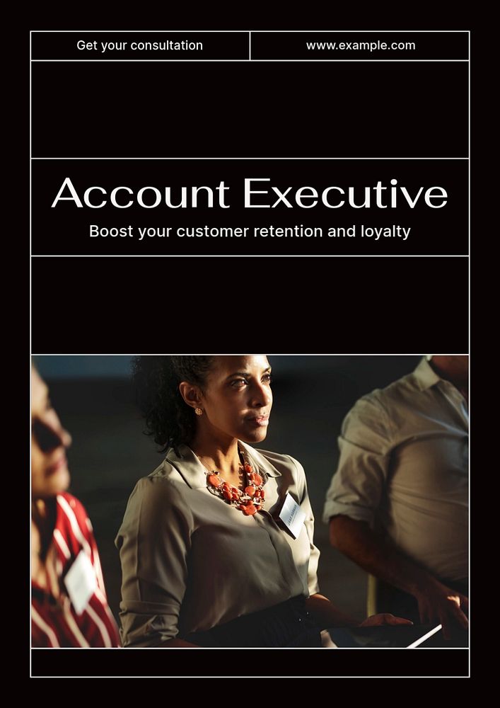 Account Executive poster template, editable text & design