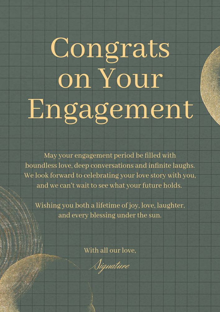 Engagement letter editable poster template