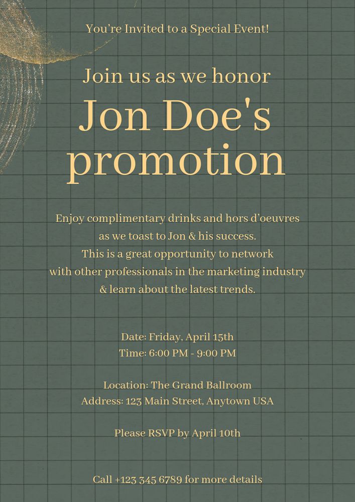 Promotion event editable poster template