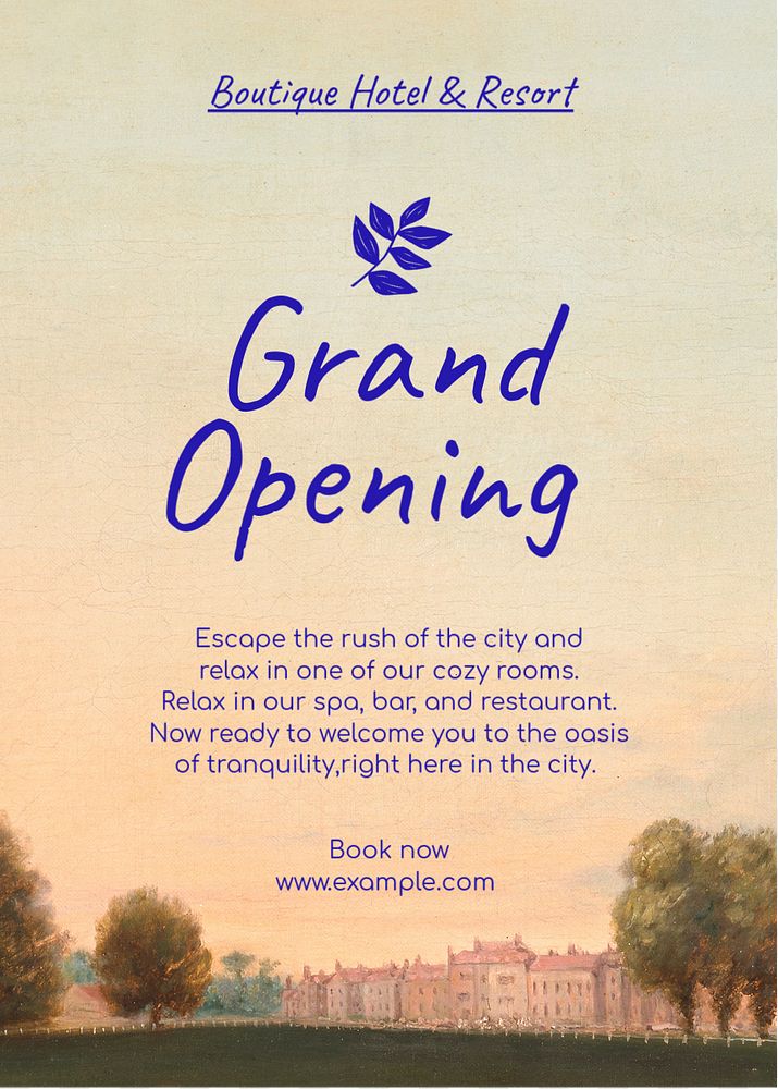 Grand opening editable poster template