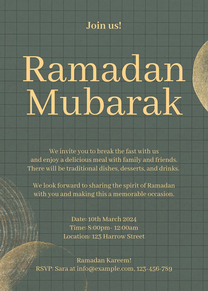 Ramadan mubarak editable template