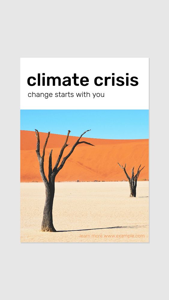 Climate crisis social story template, editable Instagram design