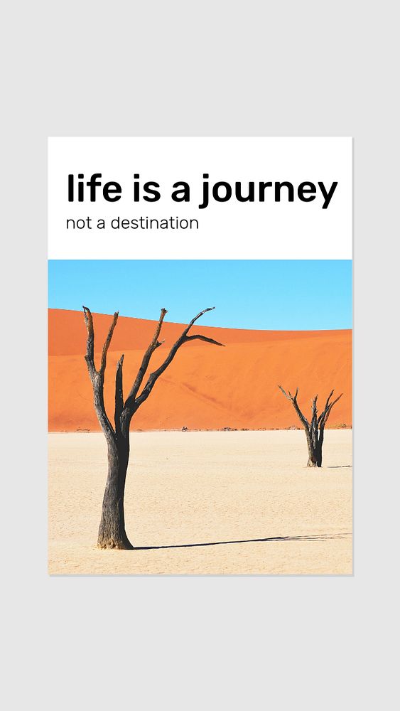 Life quote social story template, editable Instagram design