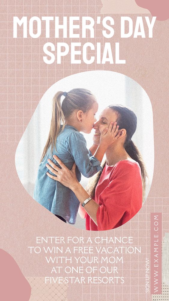 Mother's day special social story template, editable Instagram design