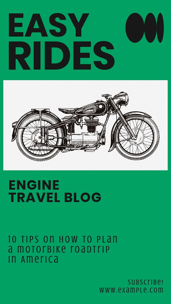 Easy rides social story template, editable Instagram design