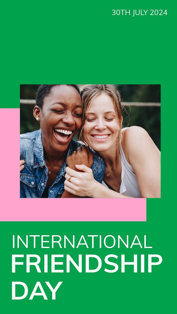 International friendship day social story template, editable Instagram design