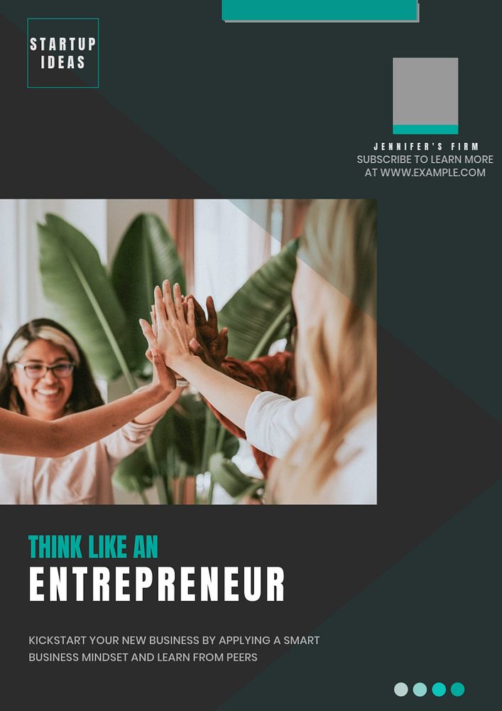 Entrepreneur poster template, editable text & design