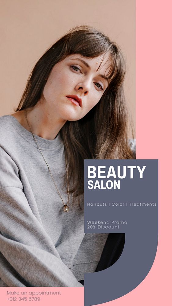 Beauty salon social story template, editable Instagram design