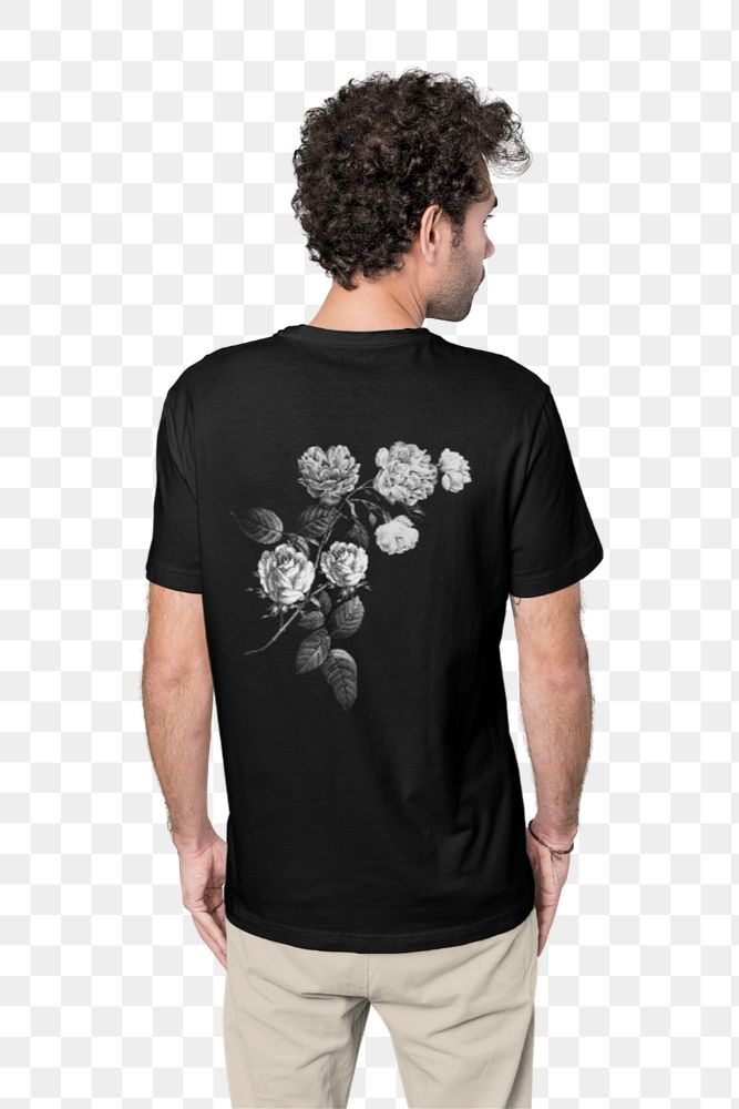 Men's tee png mockup element,  editable fashion