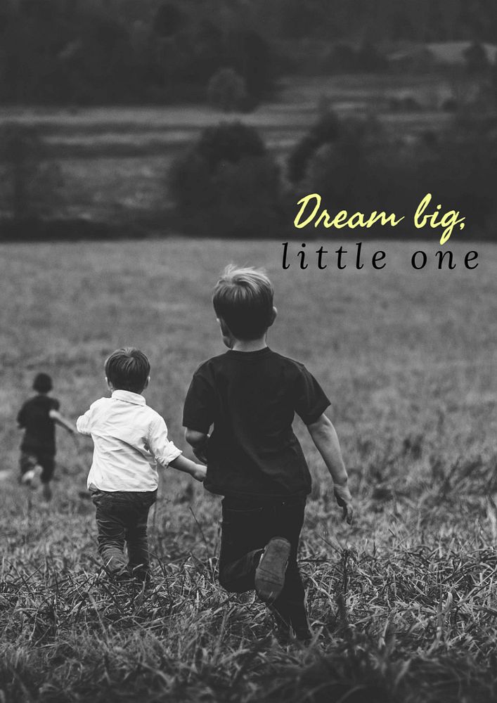 Dream big quote poster template, editable text & design