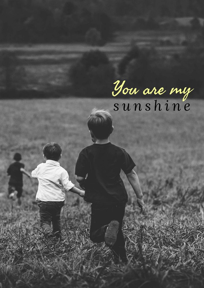 Love & sunshine quote poster template, editable text & design