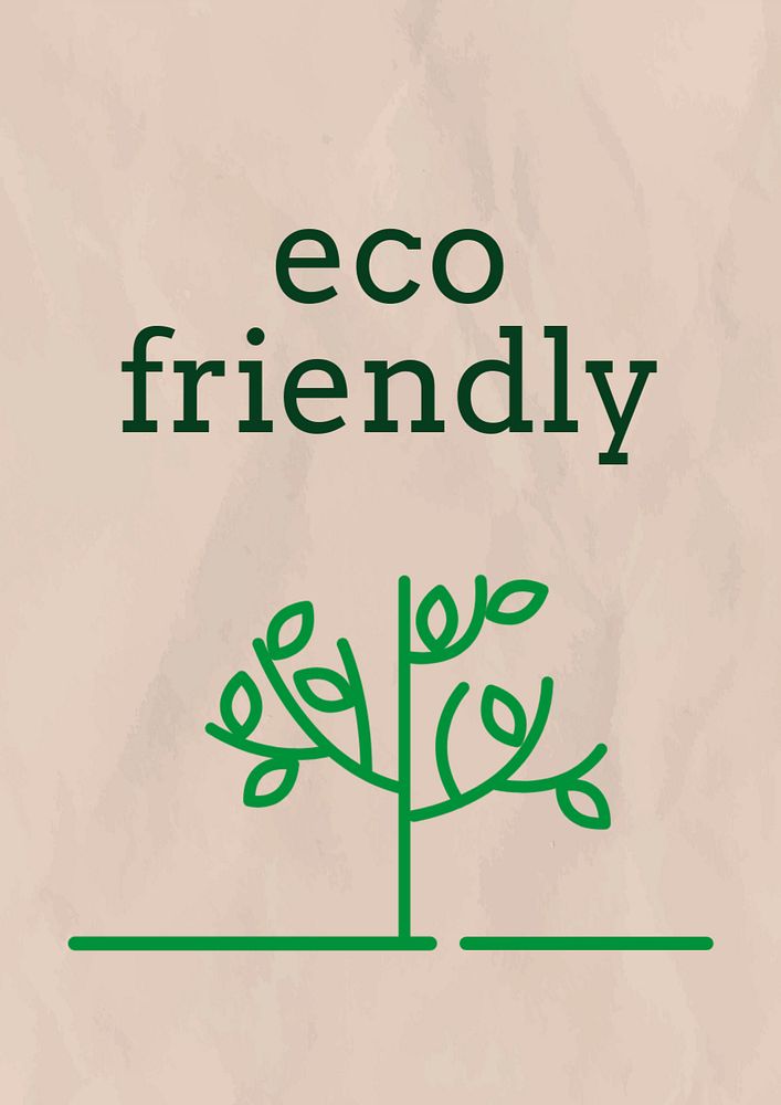 Eco poster template, pink editable design