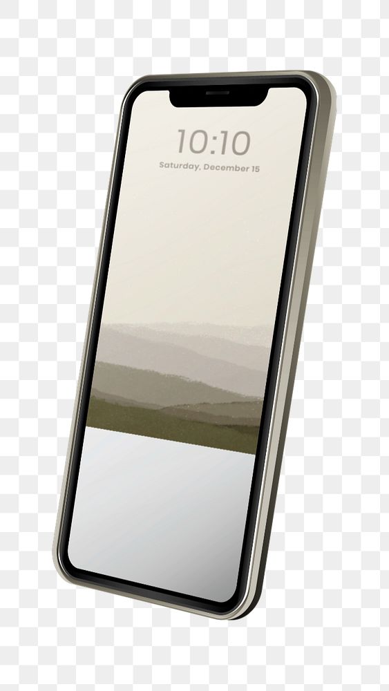 Mobile phone screen mockup, realistic digital device