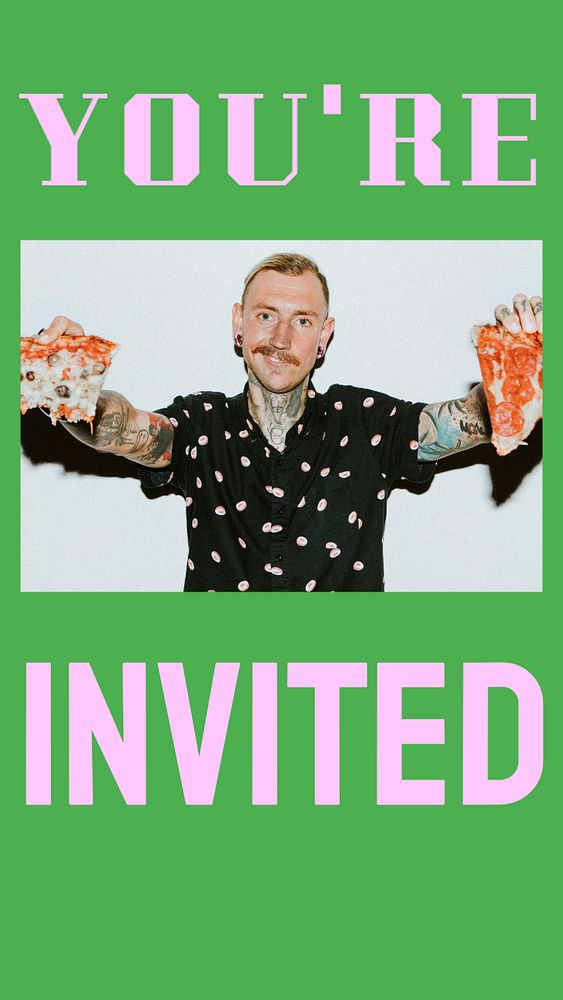 You're invited   Instagram story template, editable design for social media