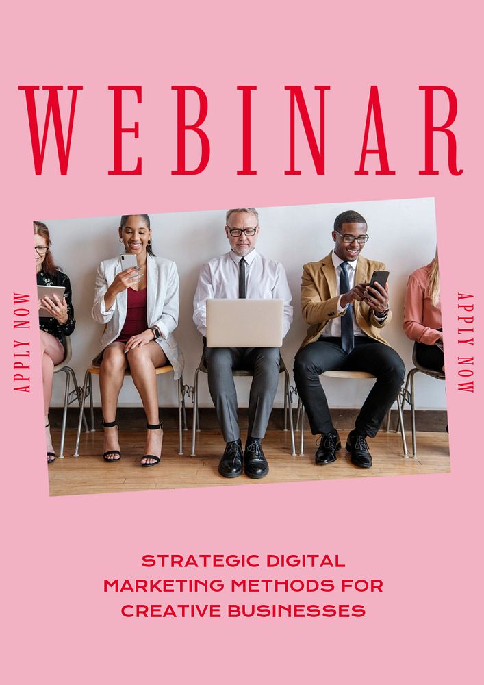 Webinar workshop, editable poster template