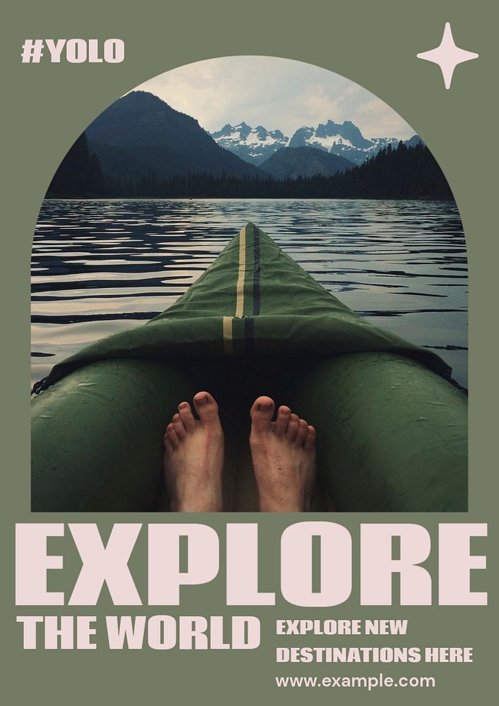 Travel, editable poster template