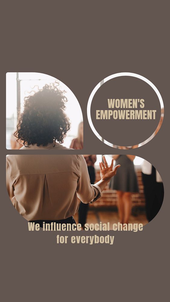 Women's empowerment   Instagram story template, editable design for social media