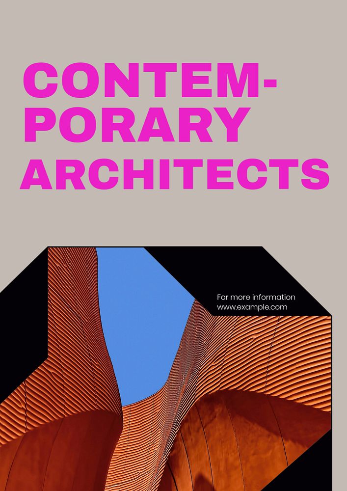 Contemporary architects, editable poster template