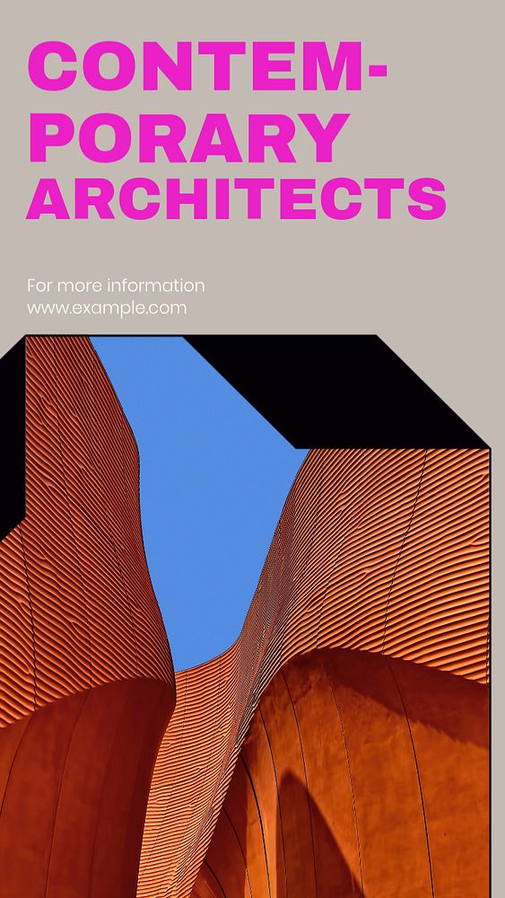 Contemporary architects   Instagram story template, editable design for social media