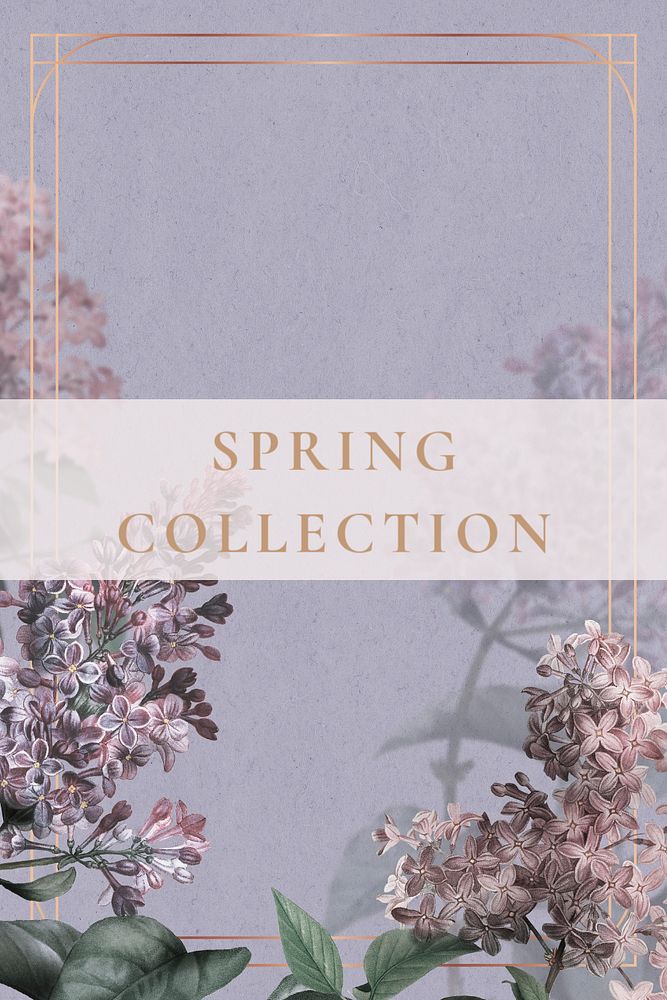 Spring collection Pinterest pin template, editable floral design