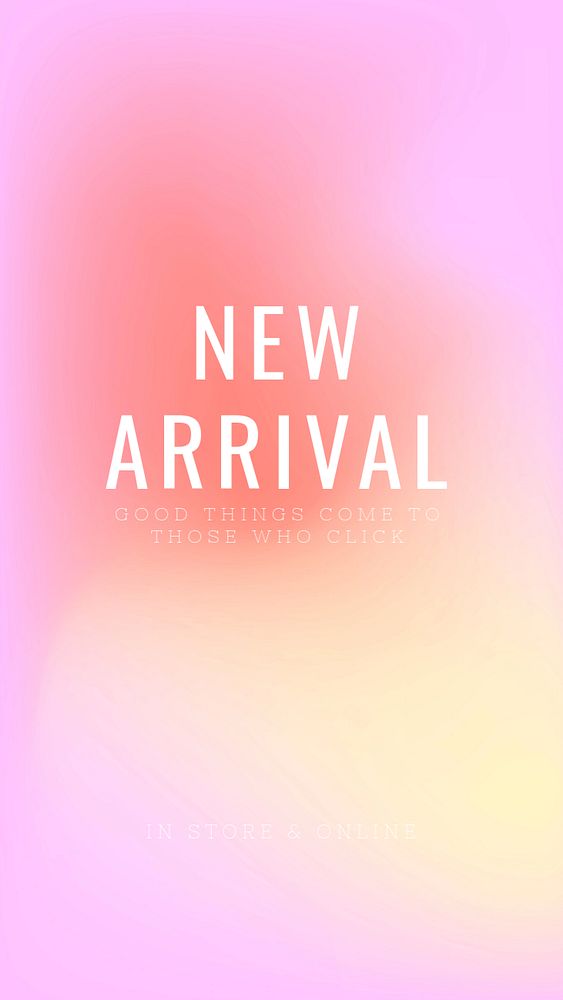 New arrival Facebook story template, editable gradient design