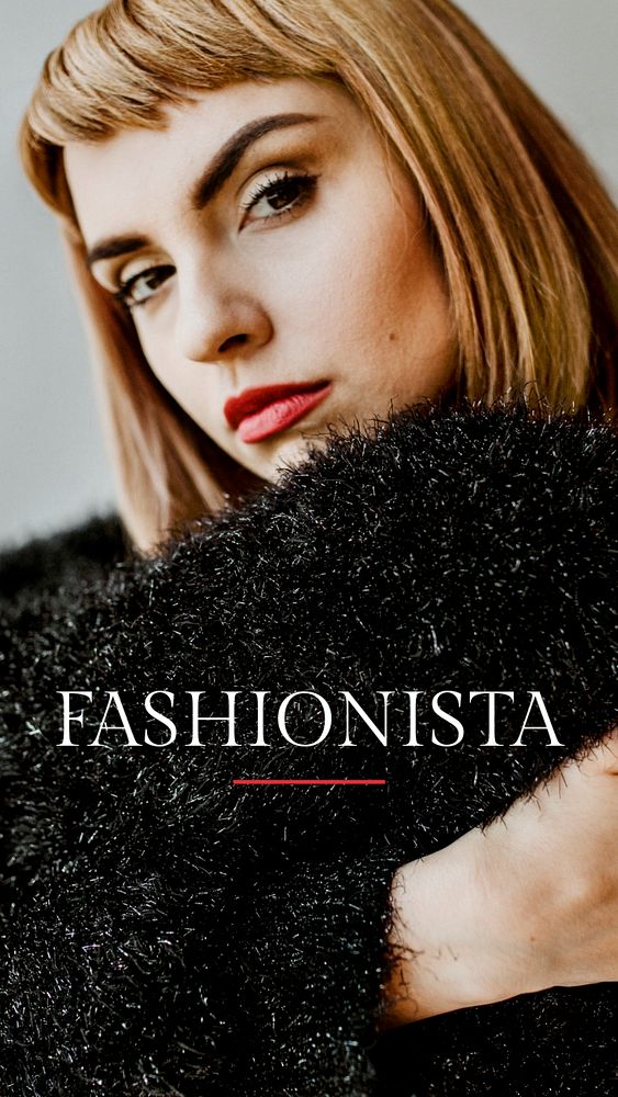 Fashionista magazine Instagram story template, blonde model photo