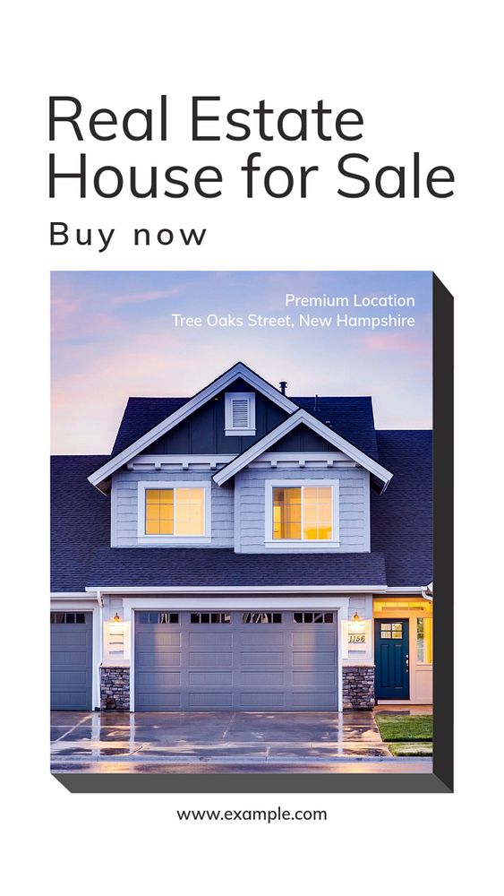 House for sale  Instagram story template, editable design for social media