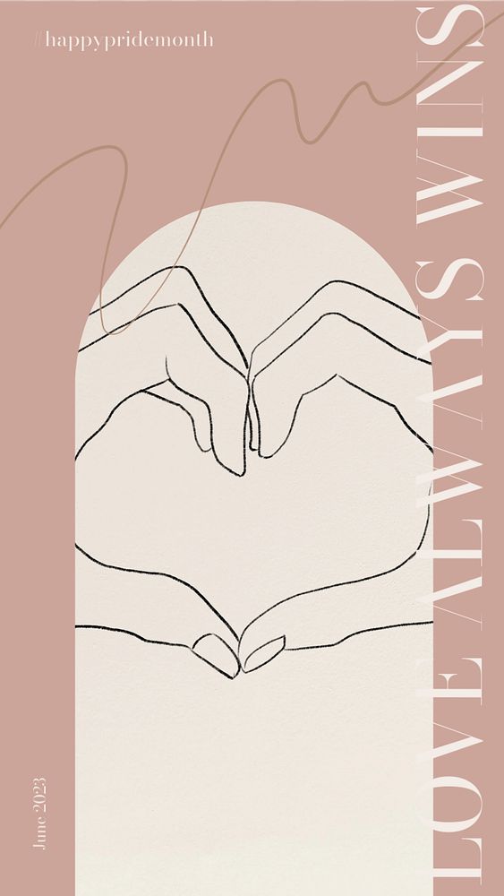 Love always wins Instagram story template, editable design