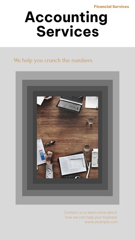 Accounting services Instagram story template, editable design