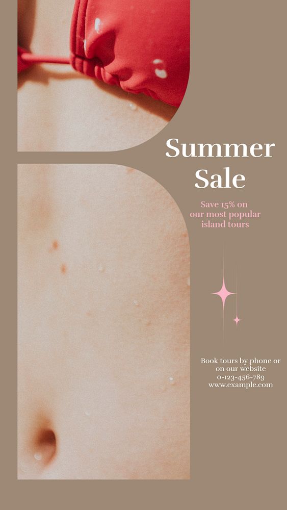 Summer sale Instagram story template, editable design