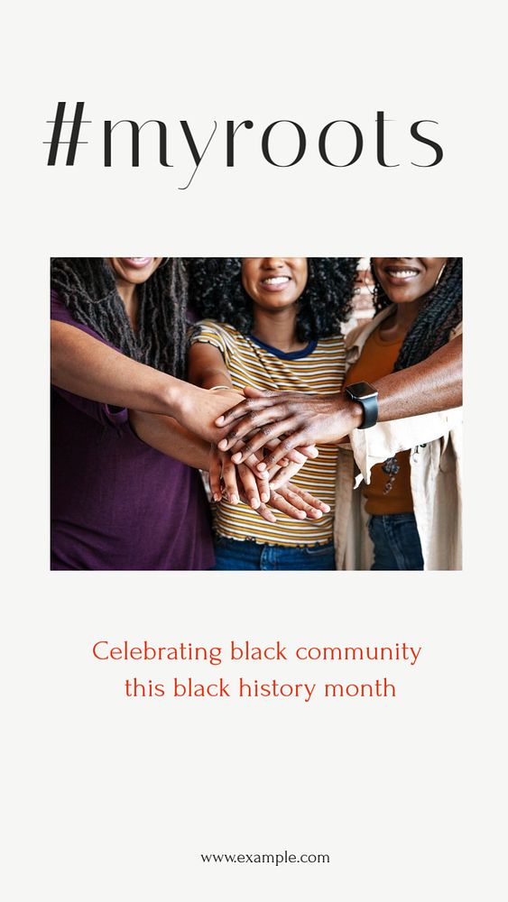 Black history month Instagram story template, editable design