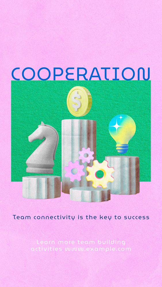 Team collaboration  instagram story template, customizable social media story design 