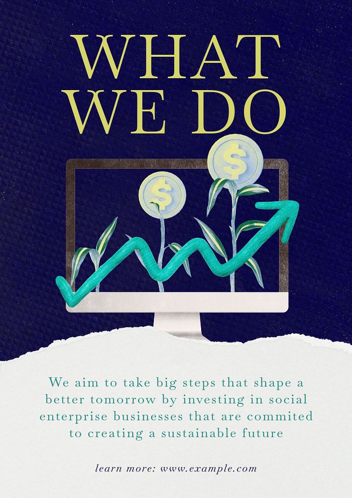 What we do  editable poster template 