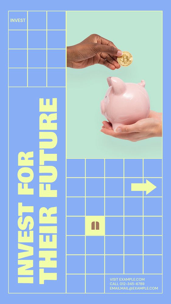 Investment guide  Instagram story template, editable design for social media