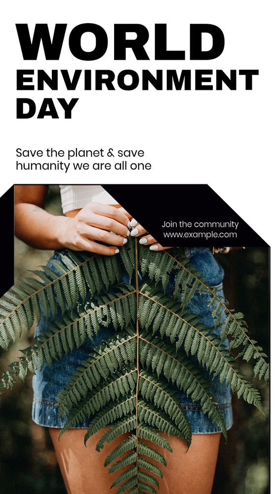 World environment day  Instagram story template, editable design for social media